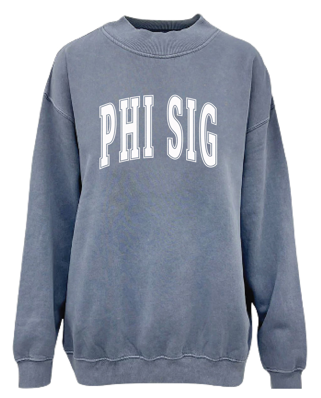 Simple Mock Neck Ocean Sorority Crewneck