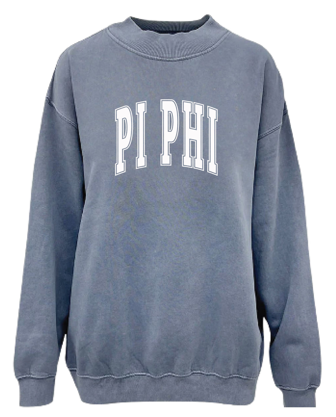 Simple Mock Neck Ocean Sorority Crewneck