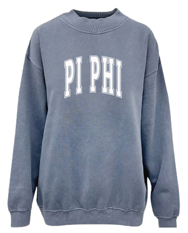Simple Mock Neck Ocean Sorority Crewneck