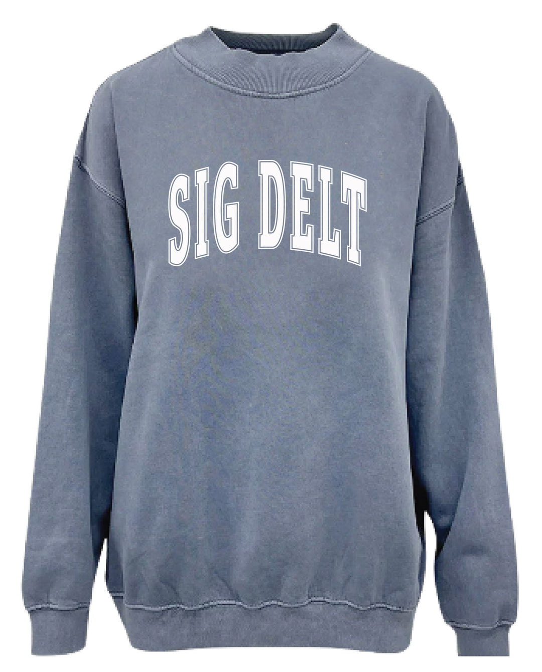 Simple Mock Neck Ocean Sorority Crewneck