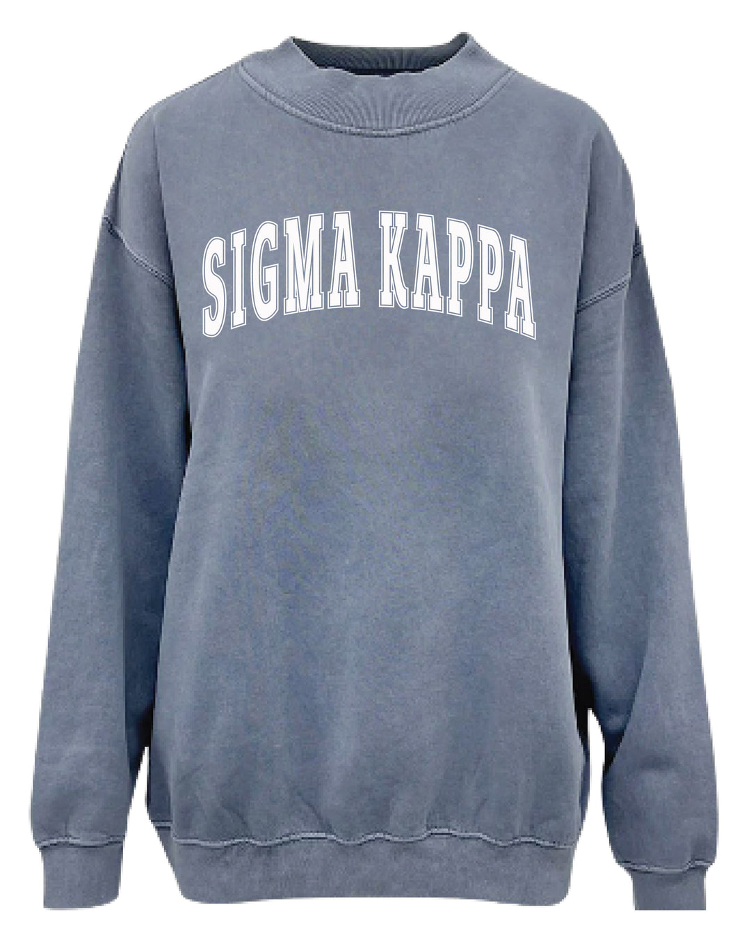 Simple Mock Neck Ocean Sorority Crewneck