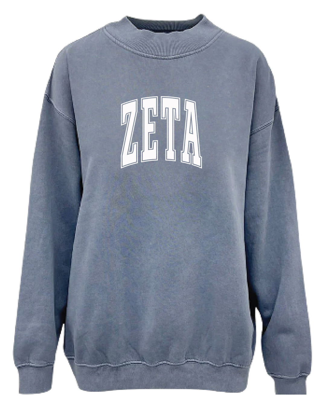 Simple Mock Neck Ocean Sorority Crewneck