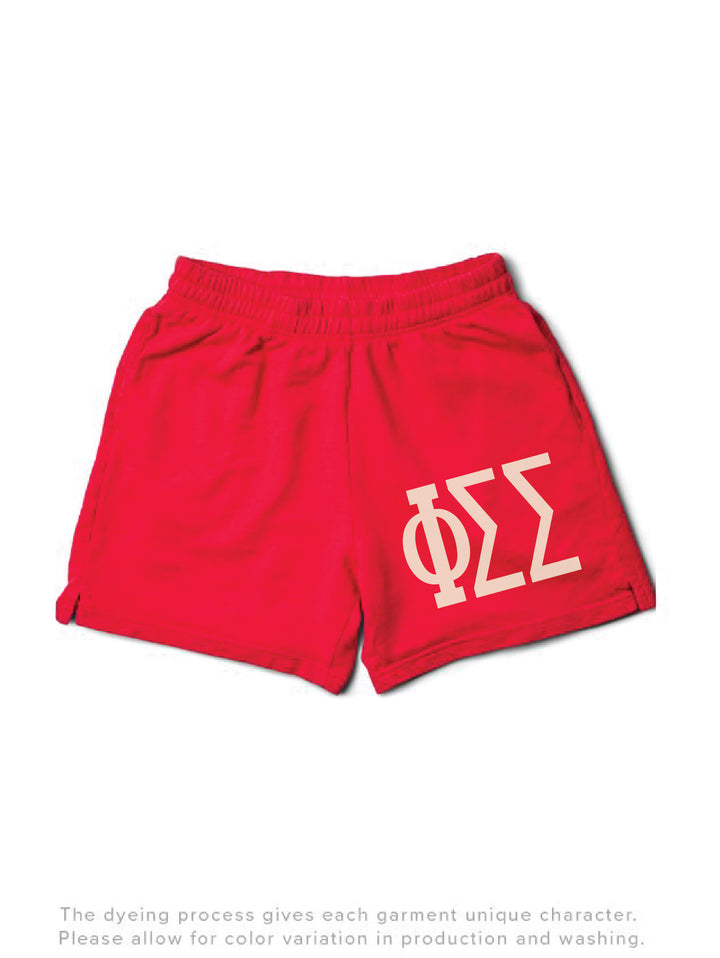 Bold Red Sorority Shorts