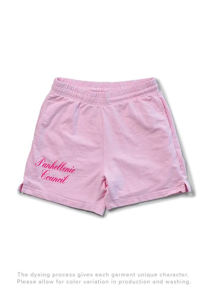 National Panhellenic Conference Bubblegum Script Shorts