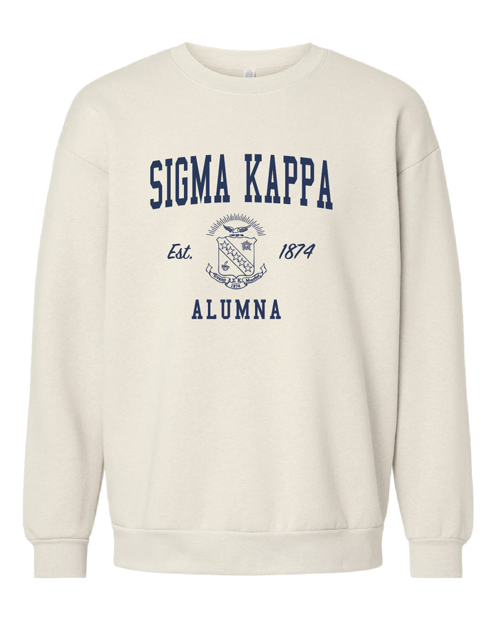 Alumna Vintage Crest Sorority Crewneck