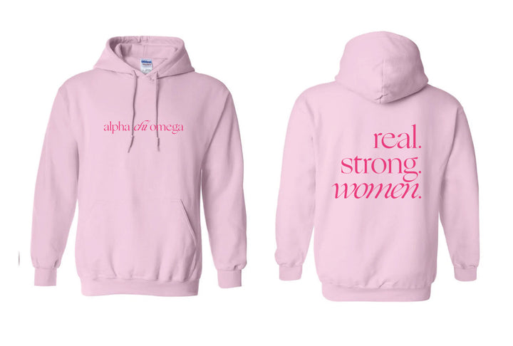 Sorority Motto Light Pink Hoodie