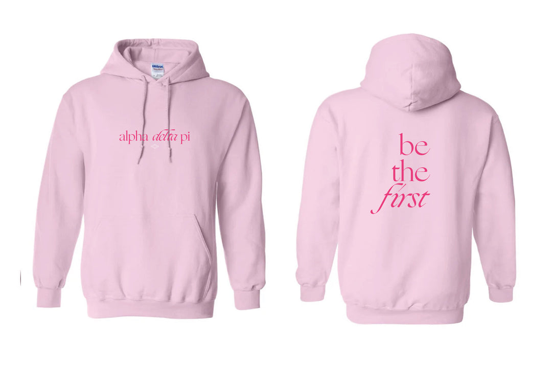 Sorority Motto Light Pink Hoodie