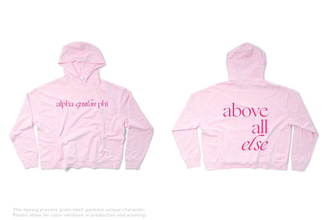 Sorority Motto Lightweight Bubblegum Hoodie - 2XL