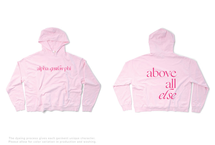 Sorority Motto Lightweight Bubblegum Hoodie