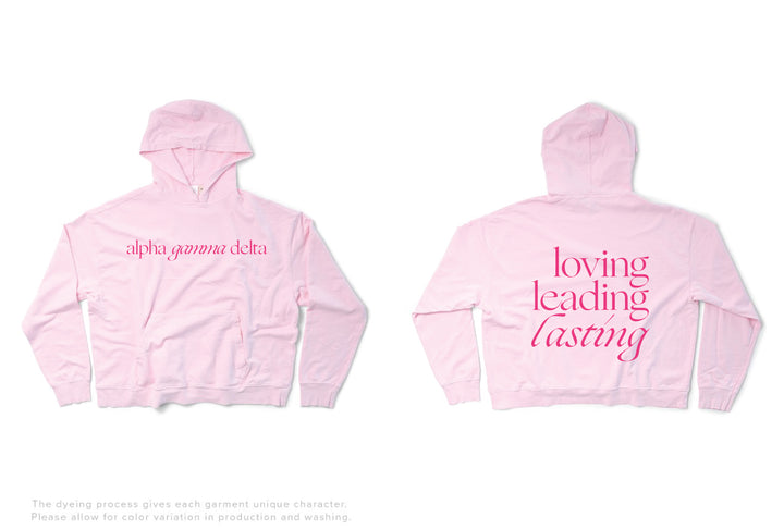 Sorority Motto Lightweight Bubblegum Hoodie