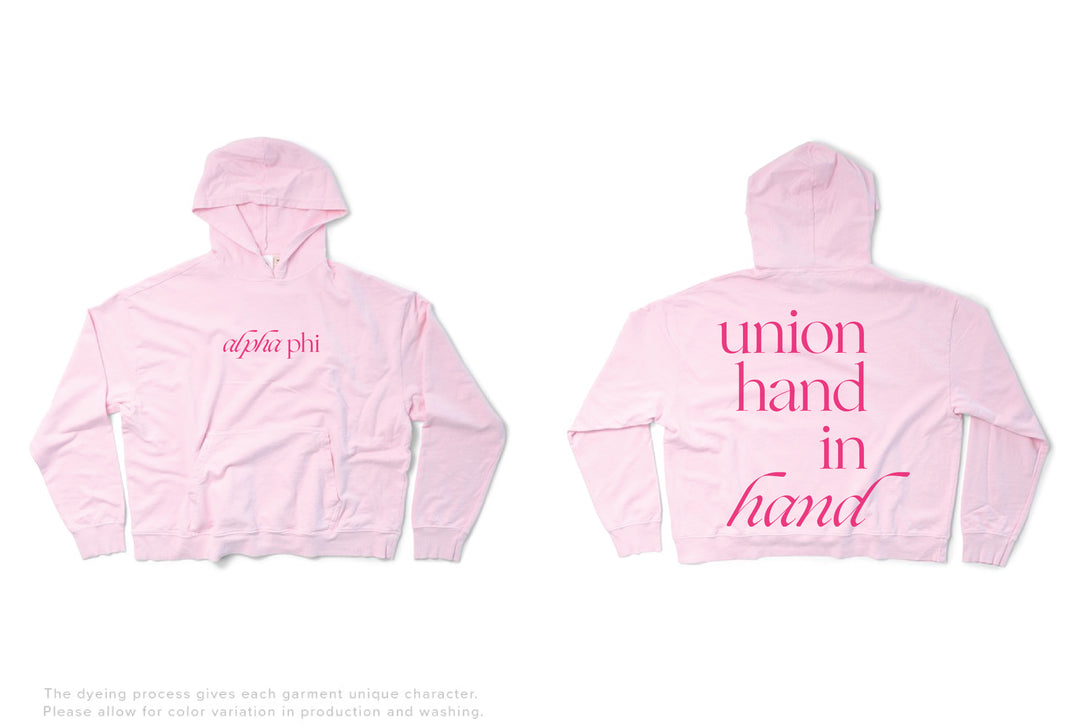 Sorority Motto Lightweight Bubblegum Hoodie - 2XL