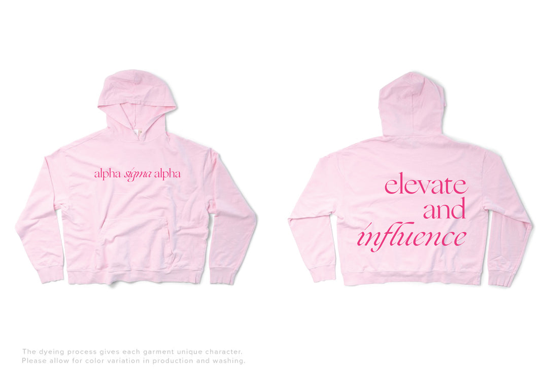 Sorority Motto Lightweight Bubblegum Hoodie - 2XL