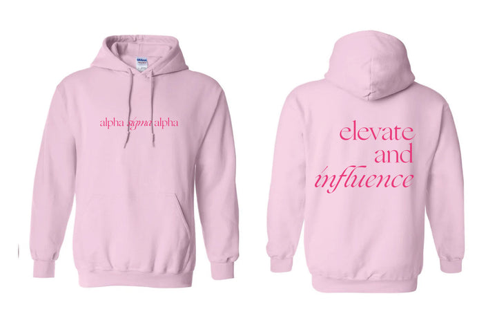 Sorority Motto Light Pink Hoodie