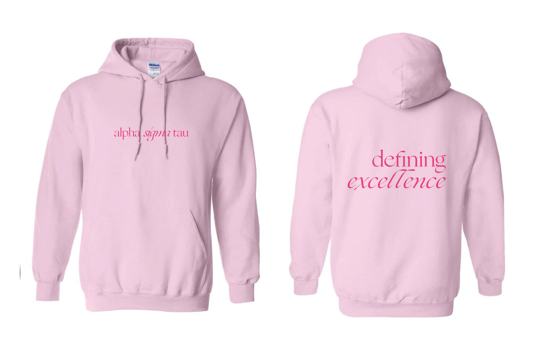 Sorority Motto Light Pink Hoodie