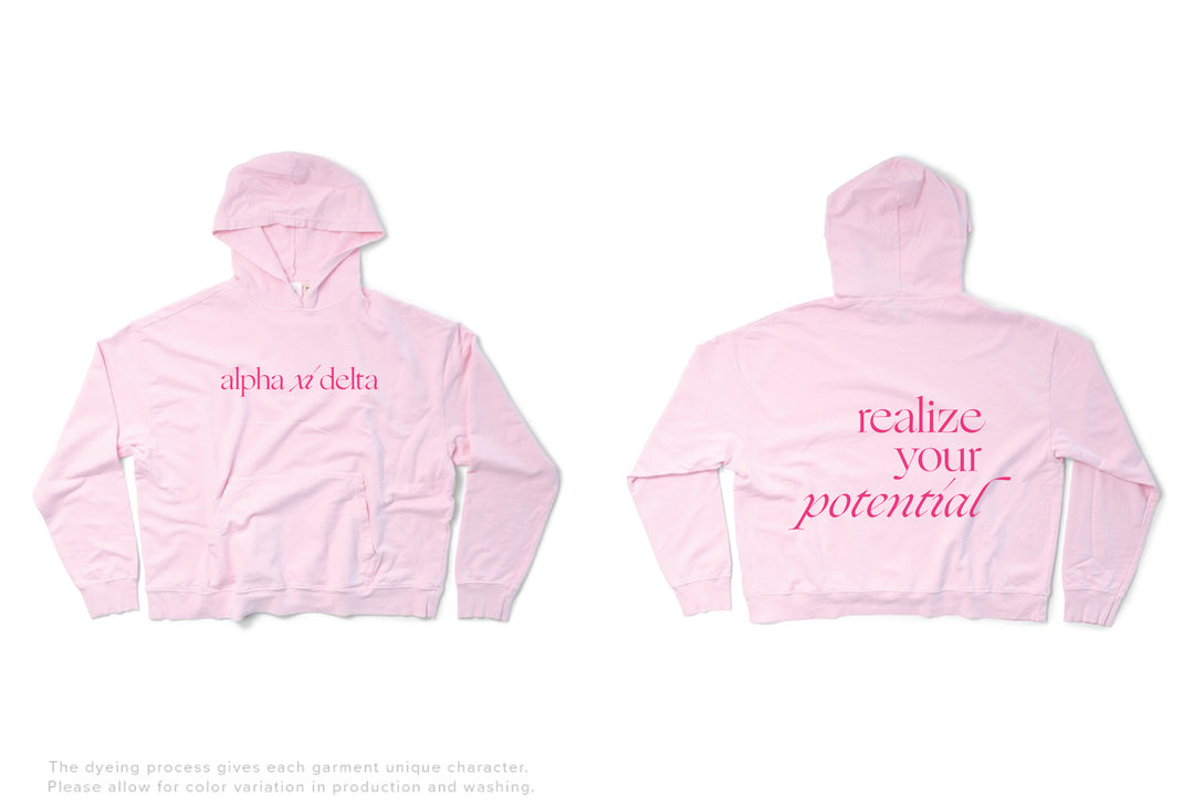 Sorority Motto Lightweight Bubblegum Hoodie