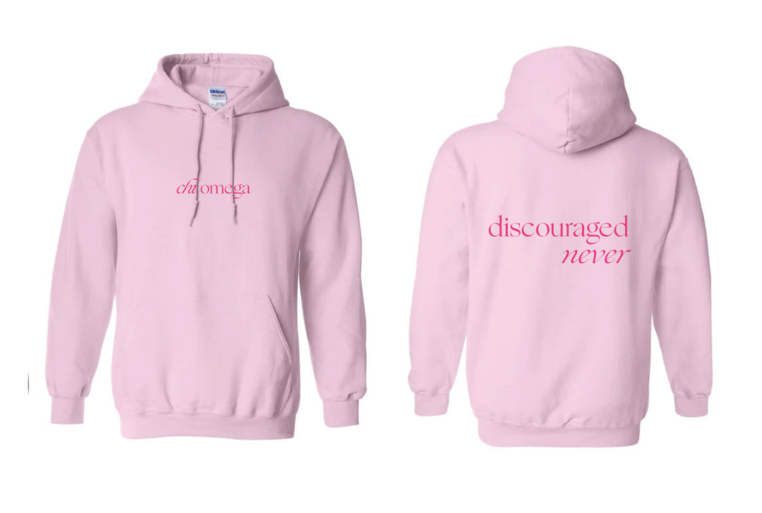Sorority Motto Light Pink Hoodie