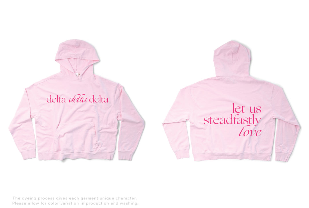 Sorority Motto Lightweight Bubblegum Hoodie