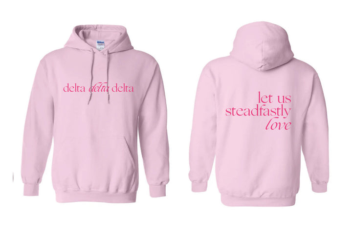 Sorority Motto Light Pink Hoodie