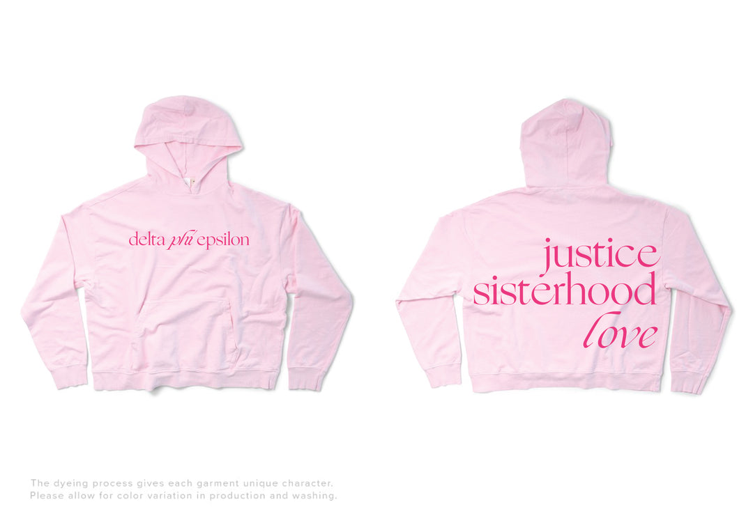 Sorority Motto Lightweight Bubblegum Hoodie