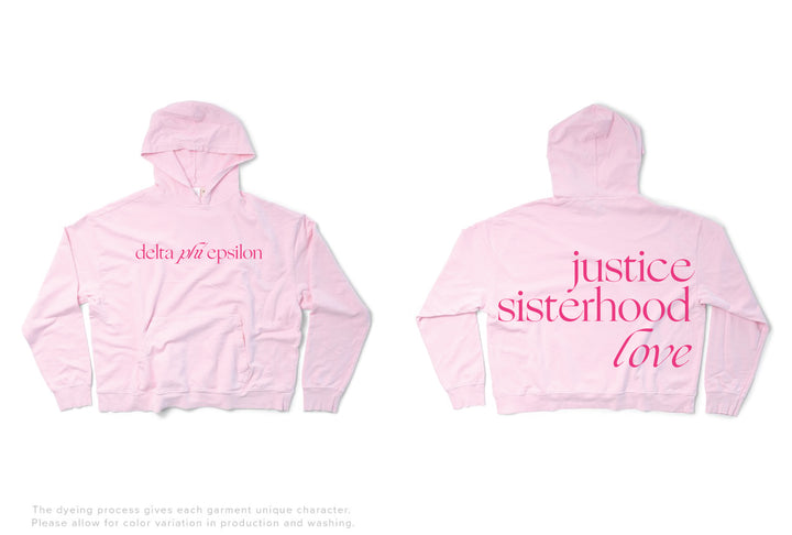 Sorority Motto Lightweight Bubblegum Hoodie - 2XL