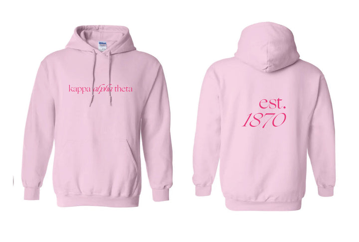 Sorority Motto Light Pink Hoodie
