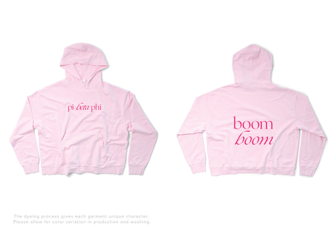 Sorority Motto Lightweight Bubblegum Hoodie