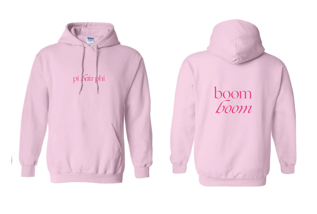 Sorority Motto Light Pink Hoodie