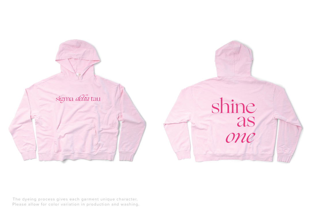 Sorority Motto Lightweight Bubblegum Hoodie - 2XL