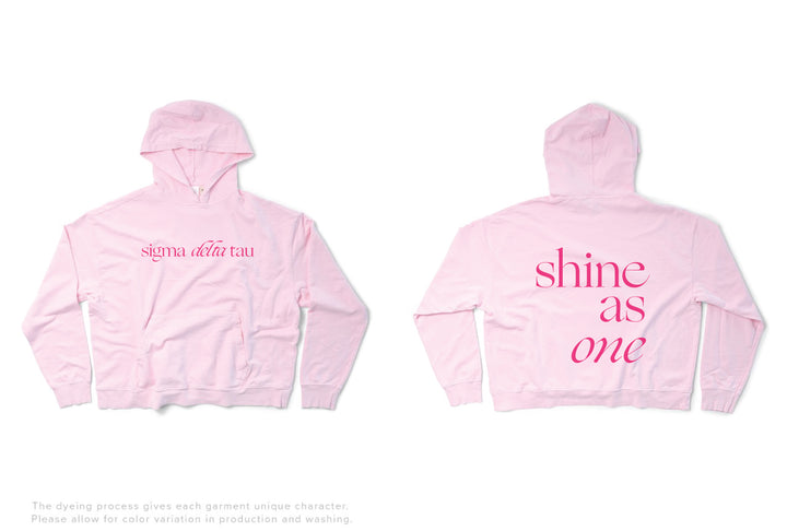 Sorority Motto Lightweight Bubblegum Hoodie