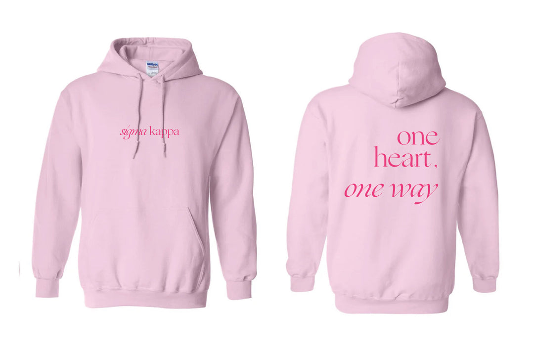 Sorority Motto Light Pink Hoodie