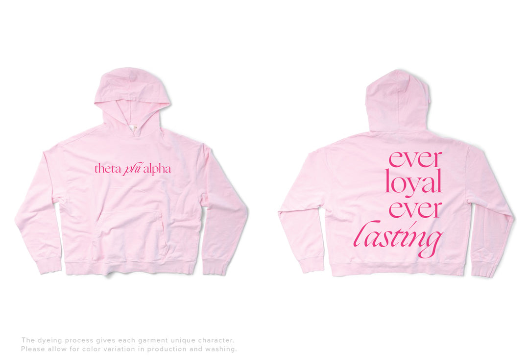 Sorority Motto Lightweight Bubblegum Hoodie