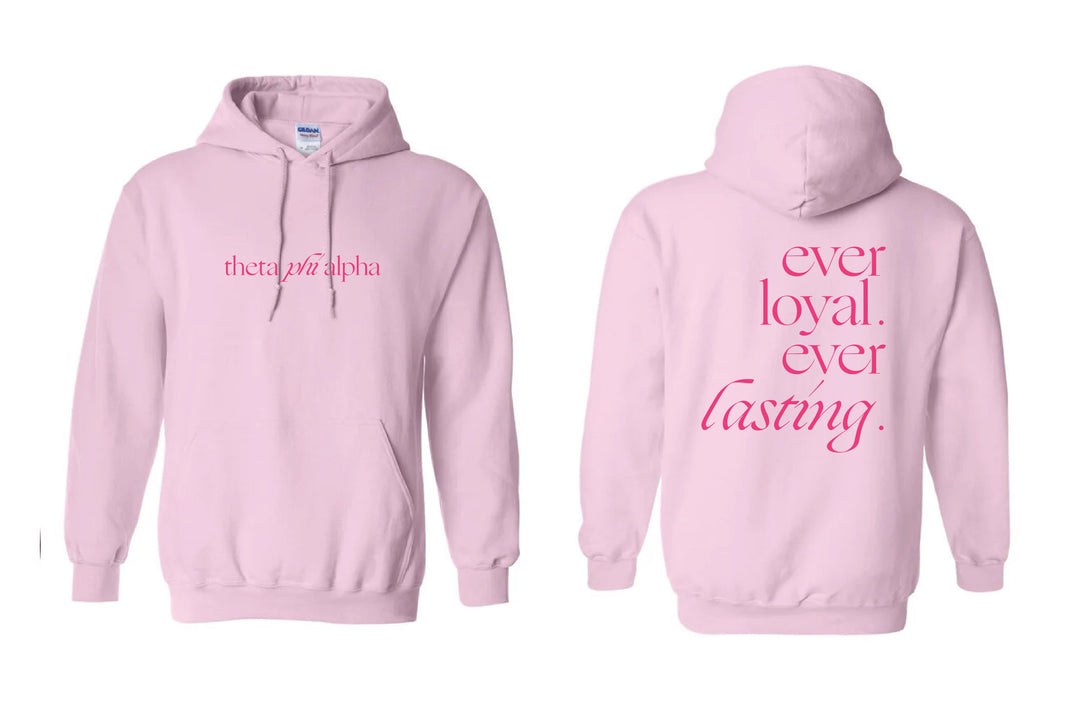 Sorority Motto Light Pink Hoodie