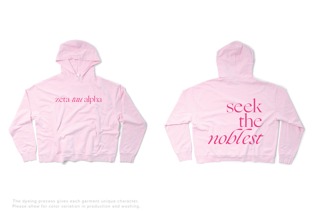 Sorority Motto Lightweight Bubblegum Hoodie - 2XL