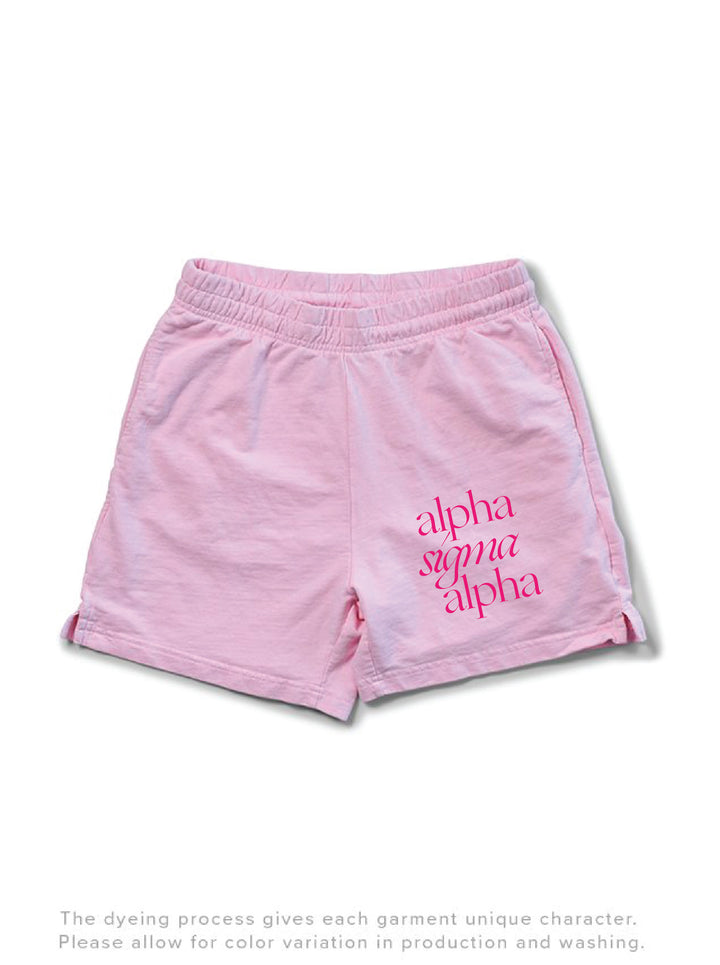 Sorority Motto Lightweight Bubblegum Shorts