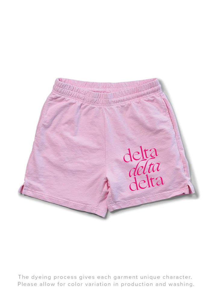 Sorority Motto Lightweight Bubblegum Shorts