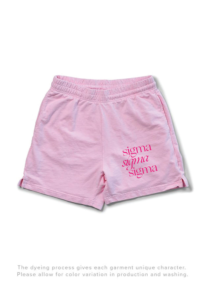 Sorority Motto Lightweight Bubblegum Shorts - 2XL