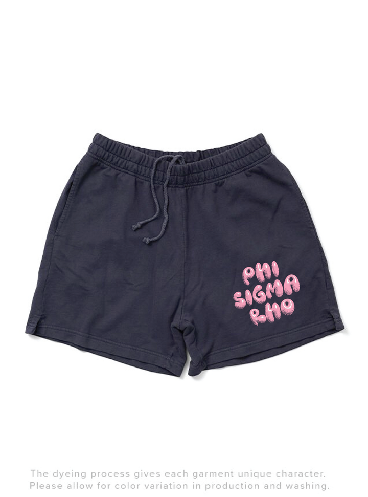 Phi Sigma Rho Midnight Sky Bubble Letter Shorts