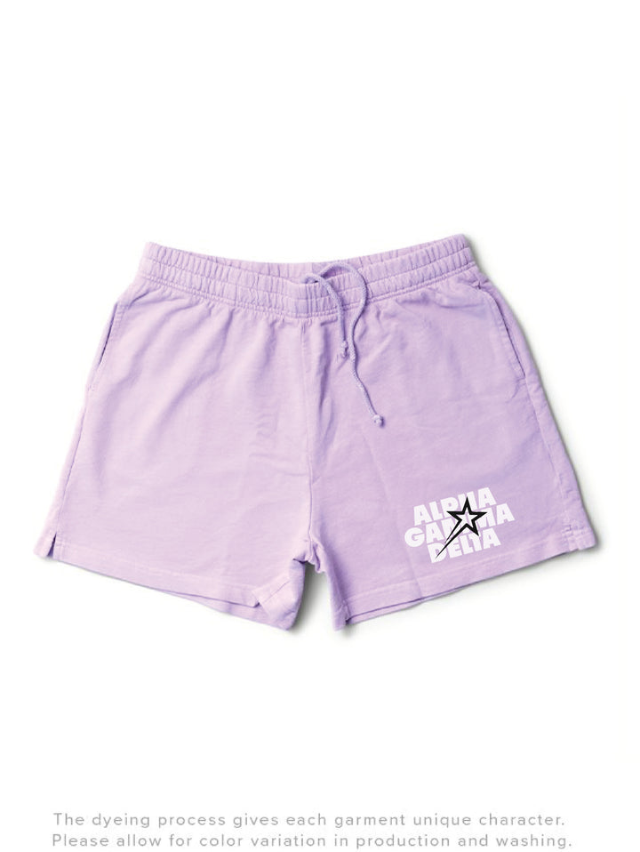 Lavender Haze Star Light Weight Sorority Shorts