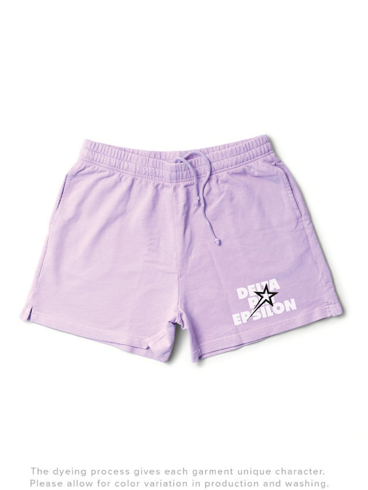 Lavender Haze Star Light Weight Sorority Shorts