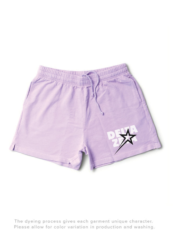 Lavender Haze Star Light Weight Sorority Shorts