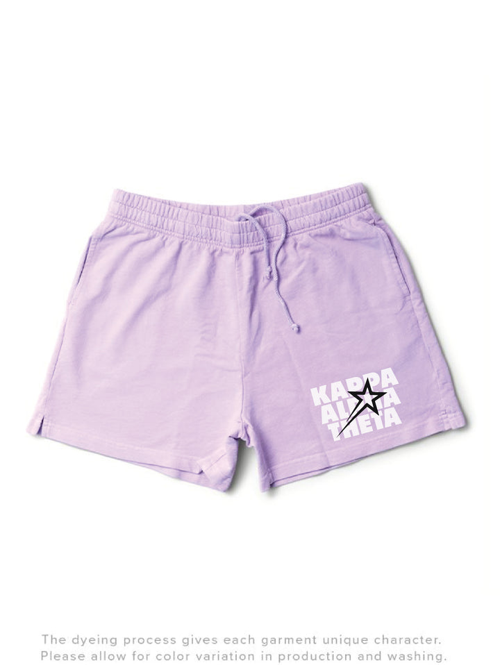 Lavender Haze Star Light Weight Sorority Shorts