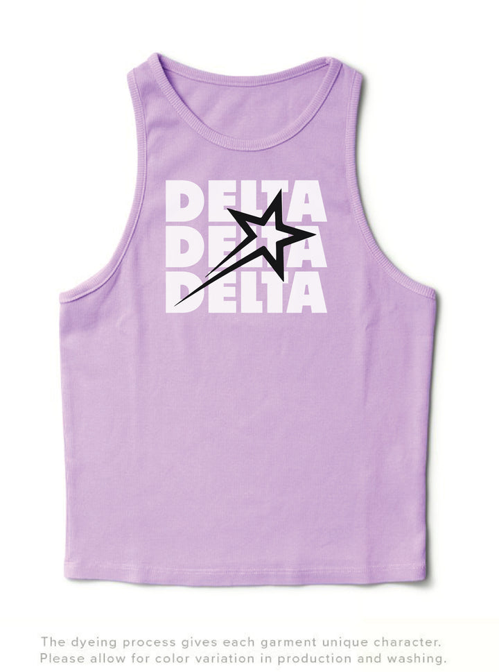 Lavender Haze Star Sorority Tank