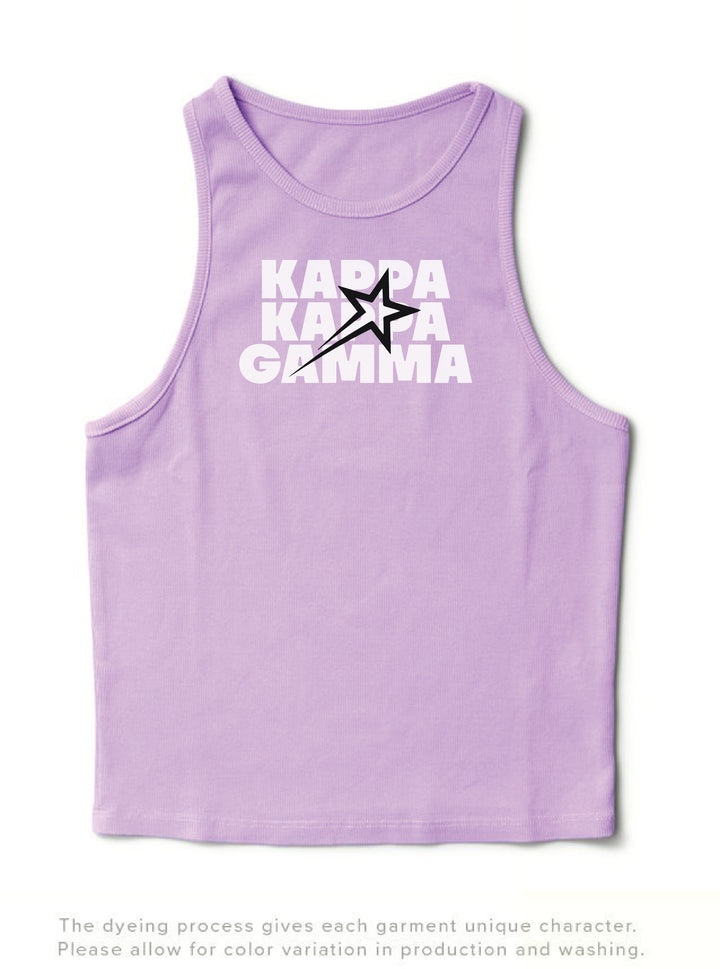 Lavender Haze Star Sorority Tank