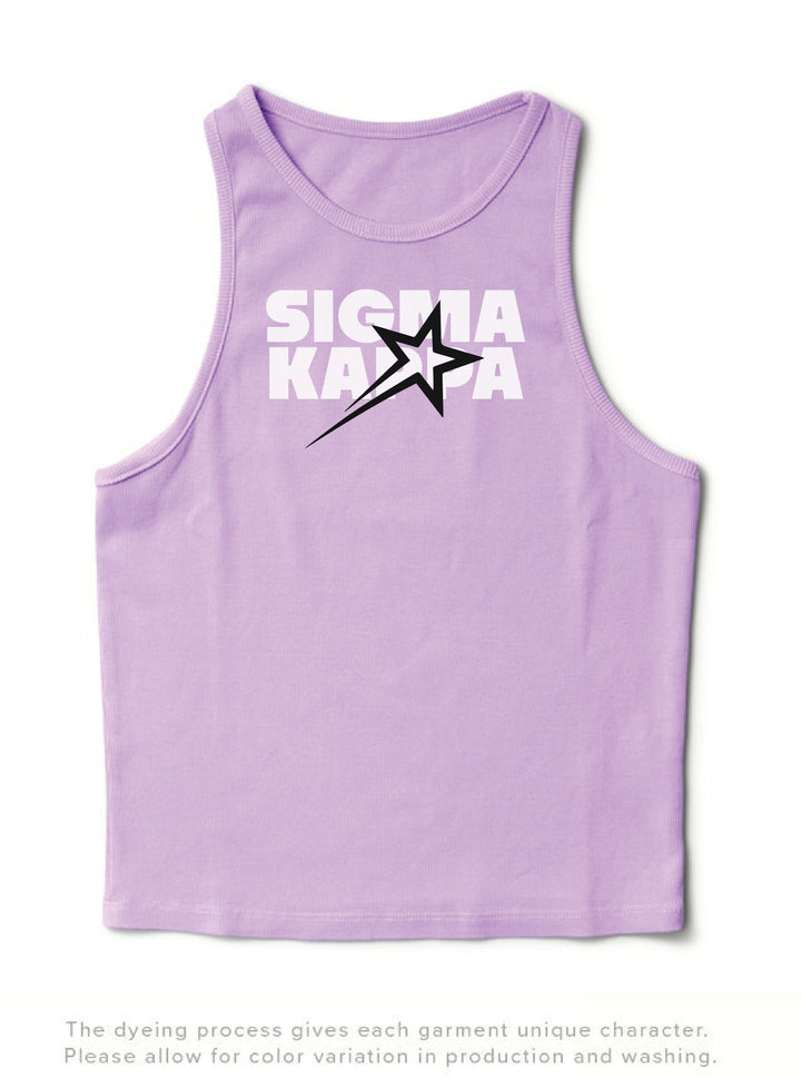 Lavender Haze Star Sorority Tank