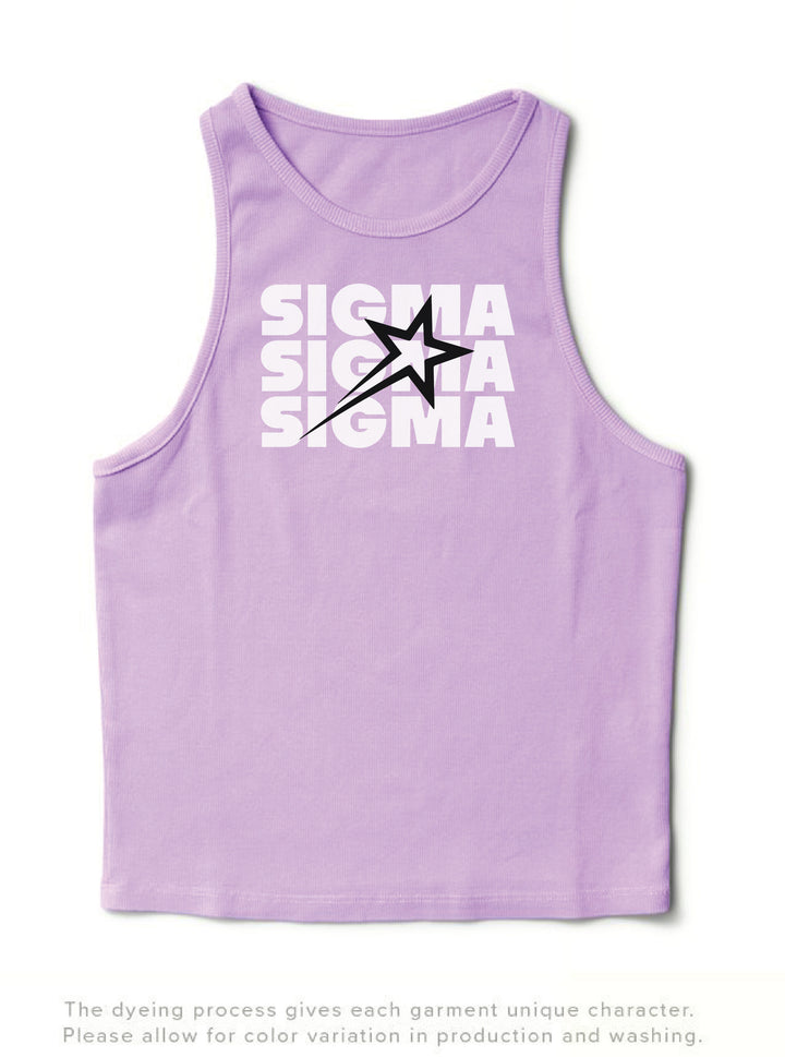 Lavender Haze Star Sorority Tank