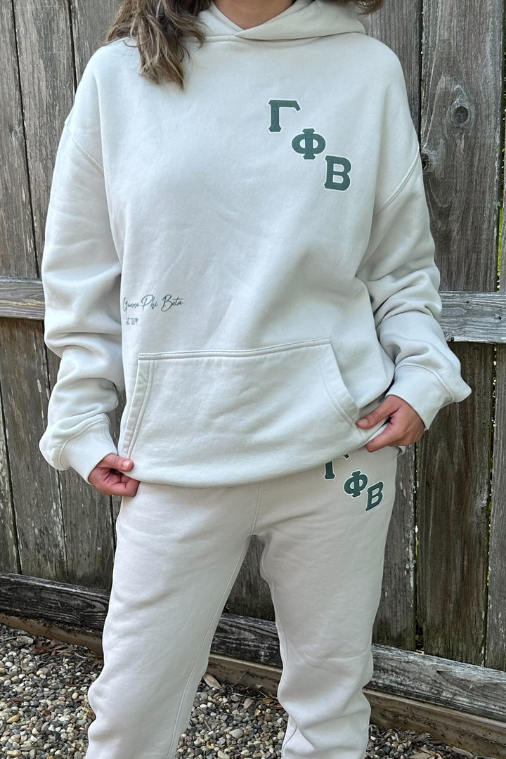 Stacked Letter Heavy Weight Sorority Hoodie