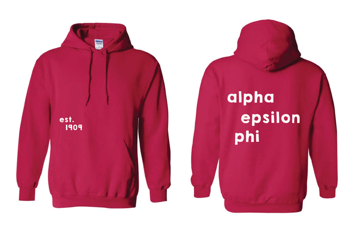 Stacked Red Sorority Hoodie