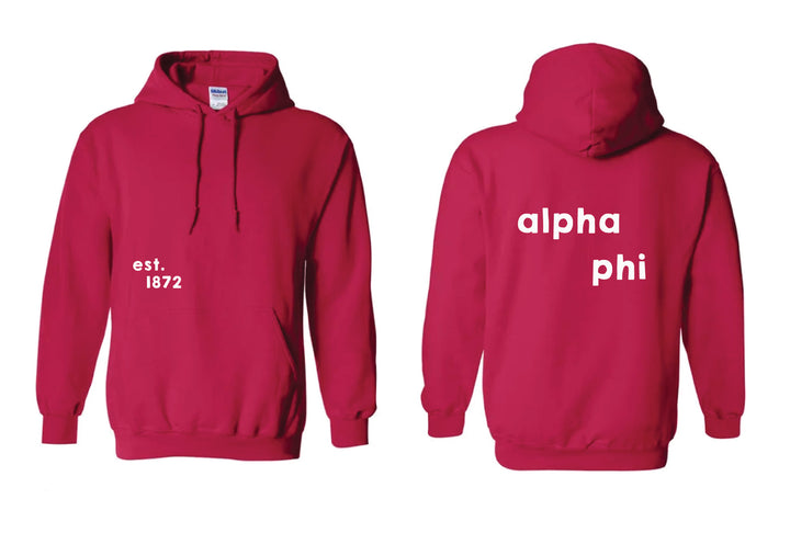 Stacked Red Sorority Hoodie