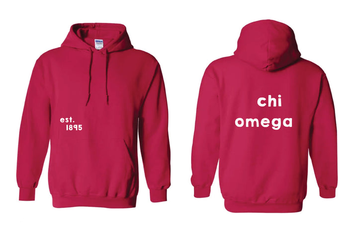 Stacked Red Sorority Hoodie