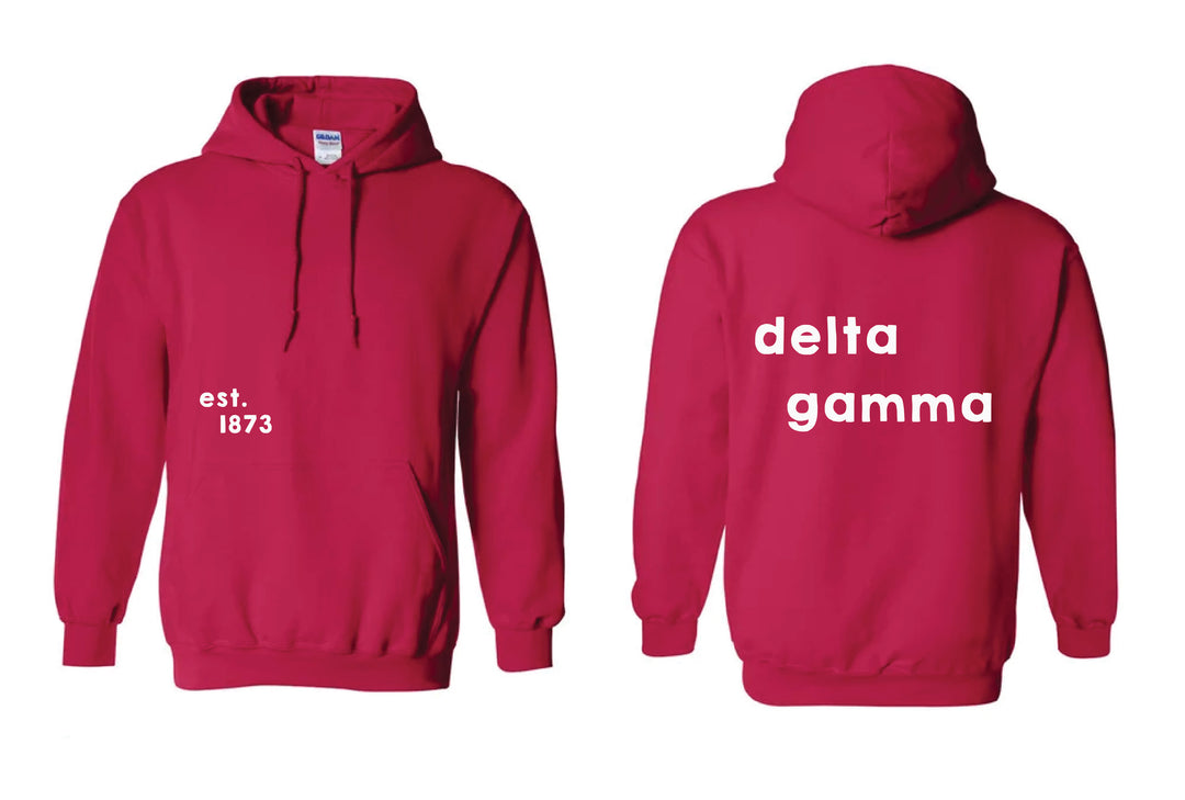 Stacked Red Sorority Hoodie